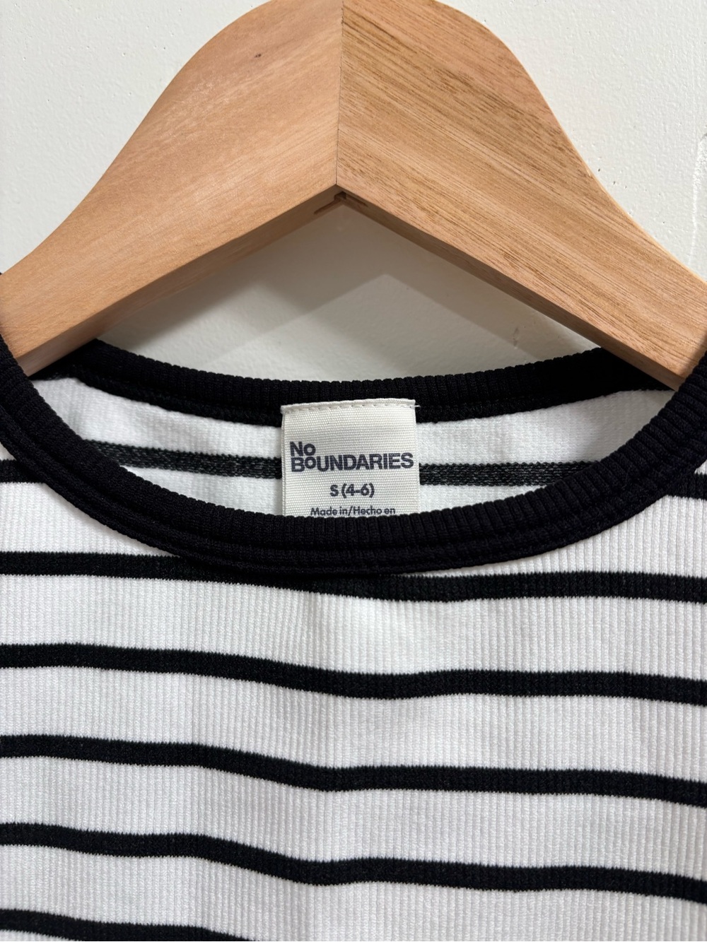 Bundle: Blue Joggers, White Crop Top, Black-White Striped Crop Top, OB Crop Top - Picture 6 of 11
